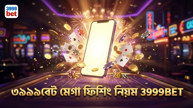 ৩৯৯৯বেটের মেগা ফিশিং গেমের নিয়ম ও গতি উপস্থাপন।